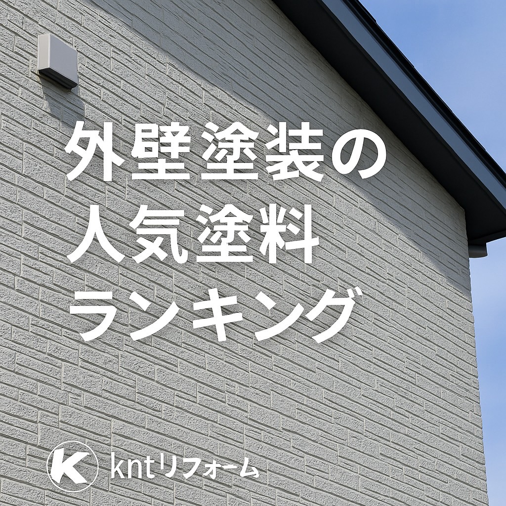 外壁塗装に使用される人気塗料の仕上がりイメージ