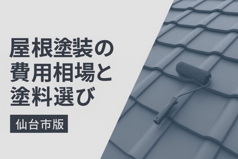 仙台市で屋根塗装を行う際の費用相場と塗料選びを解説する画像