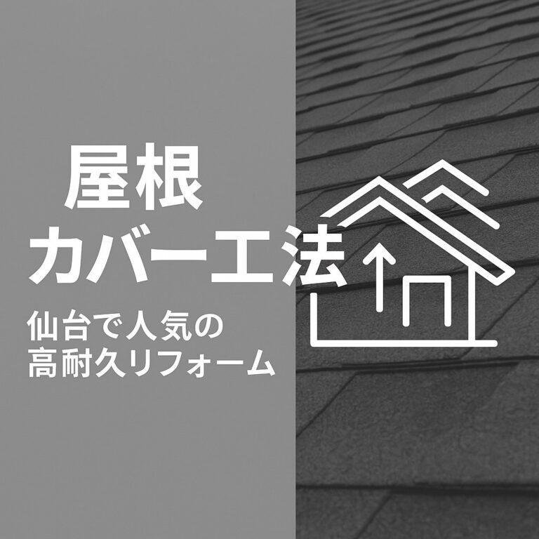 仙台市で人気の屋根カバー工法リフォームを解説するアイキャッチ画像