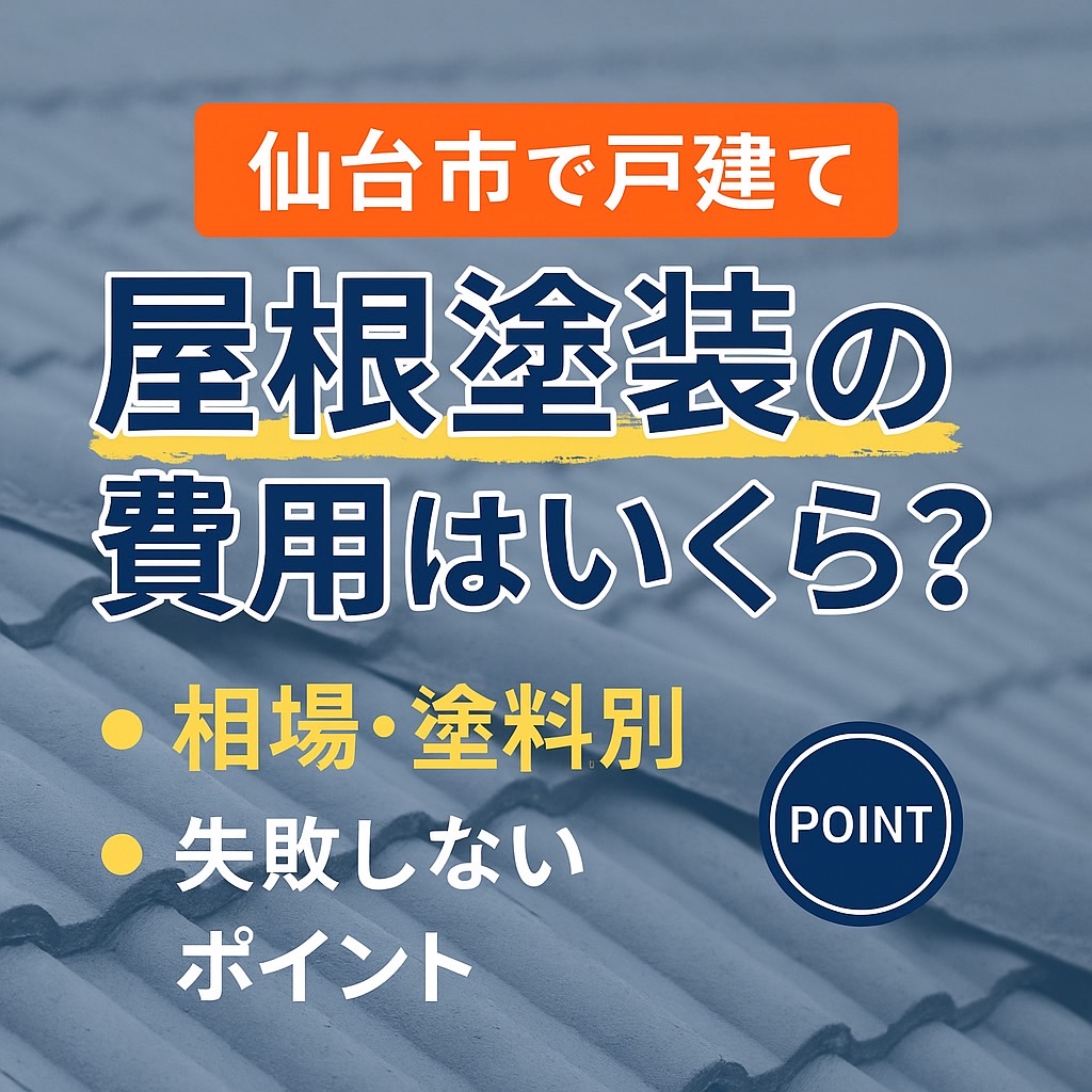 仙台市の屋根塗装費用相場を徹底解説｜30坪・40坪・50坪の費用目安と塗料別の耐用年数をわかりやすく紹介