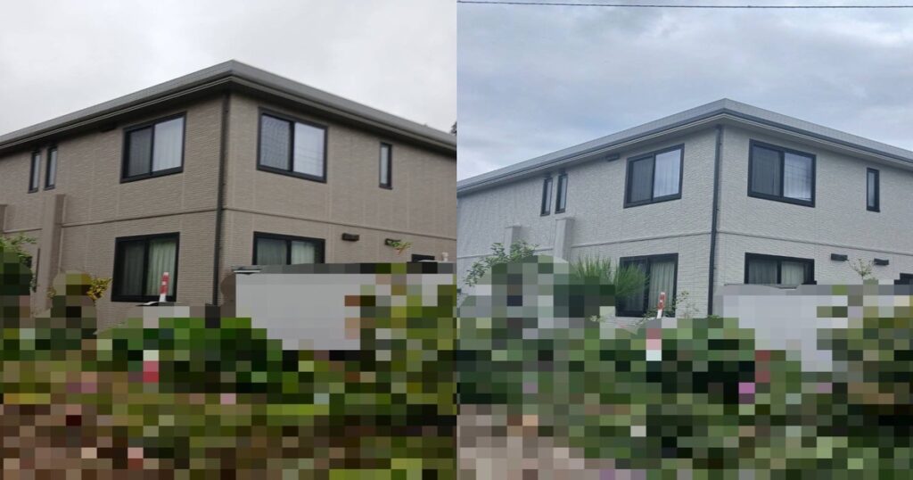 仙台市 外壁塗装 ビフォーアフター比較|施工前後で明度と清潔感が向上