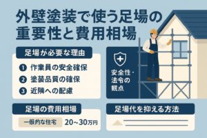 外壁塗装で使う足場の重要性と費用相場を解説するアイキャッチ画像｜仙台市で工事を検討中の方へ