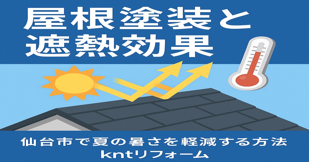 仙台市で遮熱塗料を使った屋根塗装|夏の暑さを軽減する遮熱効果とリフォームのイメージ画像