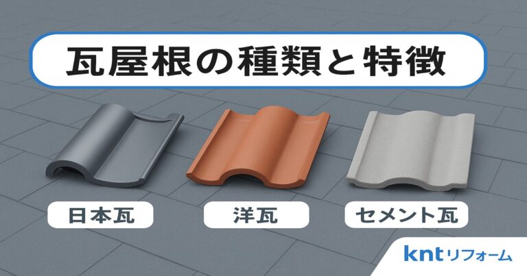 仙台市で瓦屋根リフォームを検討する方向けに、日本瓦・洋瓦・セメント瓦の種類と特徴を解説した記事のアイキャッチ画像