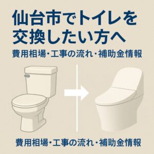 仙台市でトイレを交換したい方へ｜最新節水型トイレのリフォームイメージ