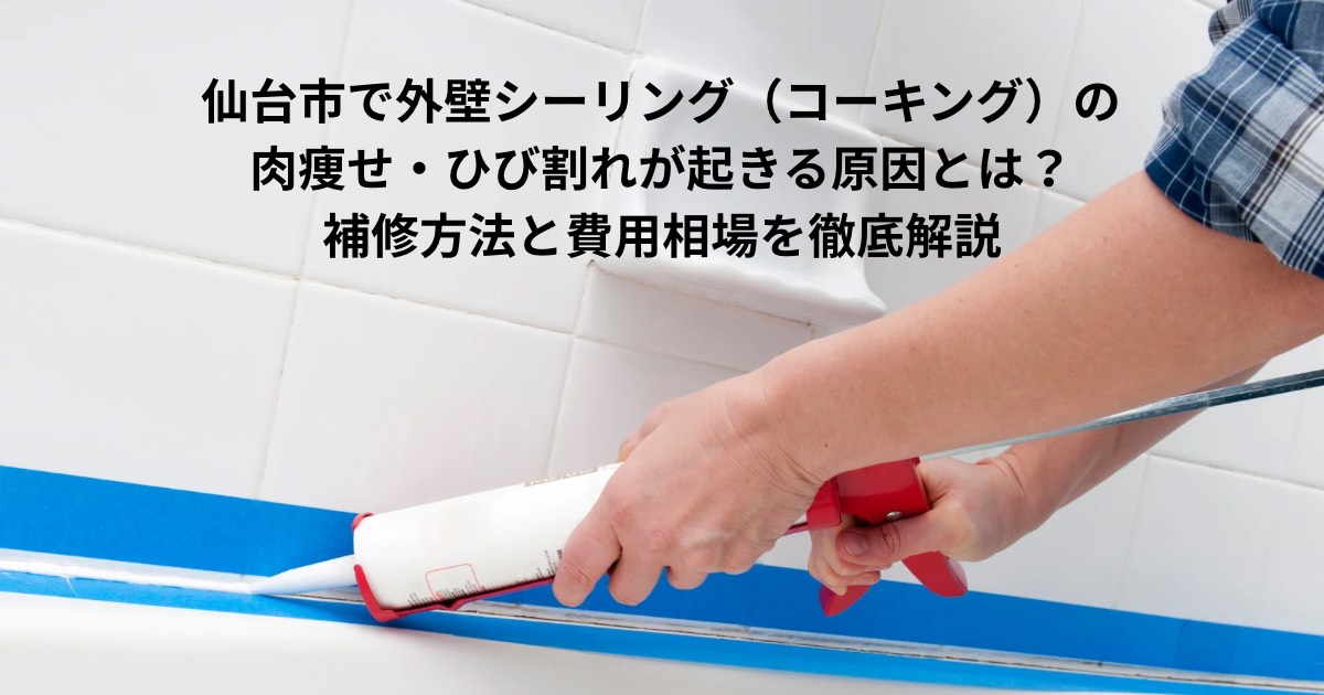 外壁シーリングのひび割れ・肉痩せが進行した様子のイメージ写真