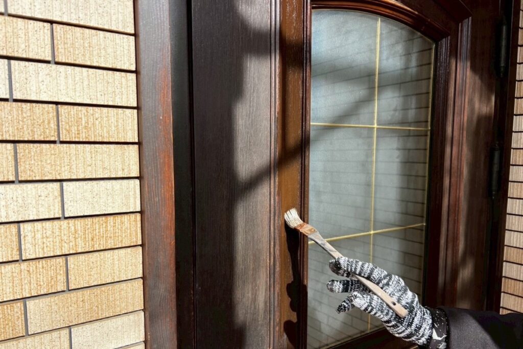 キシラデコール パリサンダ 刷毛塗装作業 塩釜市