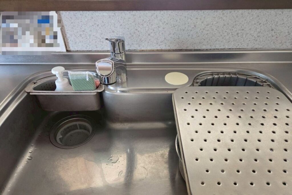 キッチン水栓交換後の完成状態｜浄水器を撤去しスッキリしたキッチン｜仙台市太白区