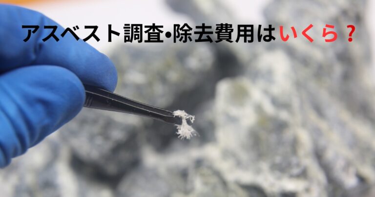 アスベスト調査の様子｜ピンセットで採取された石綿サンプルと費用解説