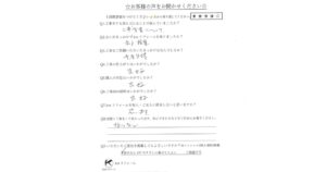 仙台市青葉区でカーポートパネル修繕工事をご依頼いただいたお客様の声｜強風被害によるカーポート修理のアンケート写真