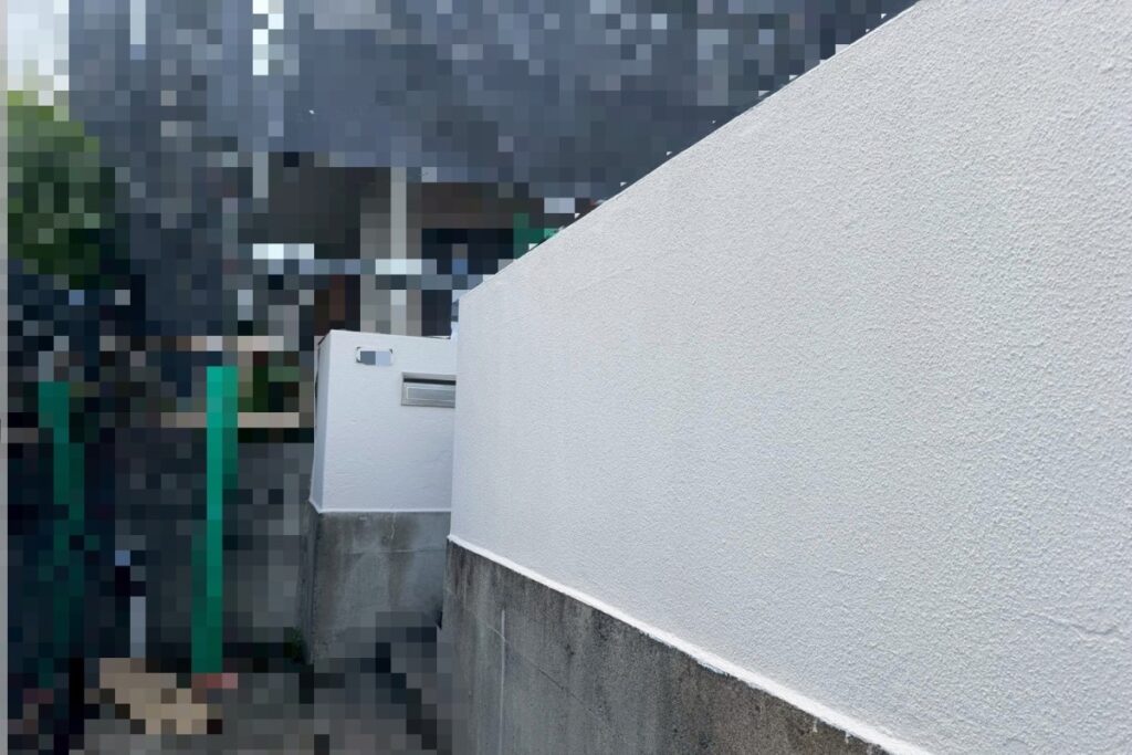 仙台市太白区の擁壁塗装工事完了後|アートフレッシュAF-1201で美しく仕上げた擁壁