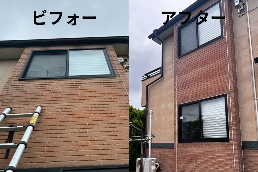 仙台市太白区の外壁サイディング部分補修工事 ビフォーアフター