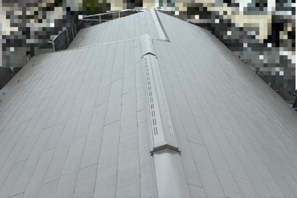 仙台市泉区で屋根塗装工事が完了したスレート屋根