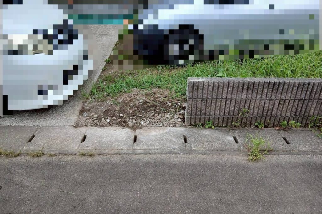仙台市太白区で駐車場ブロック部分解体工事が完了した様子