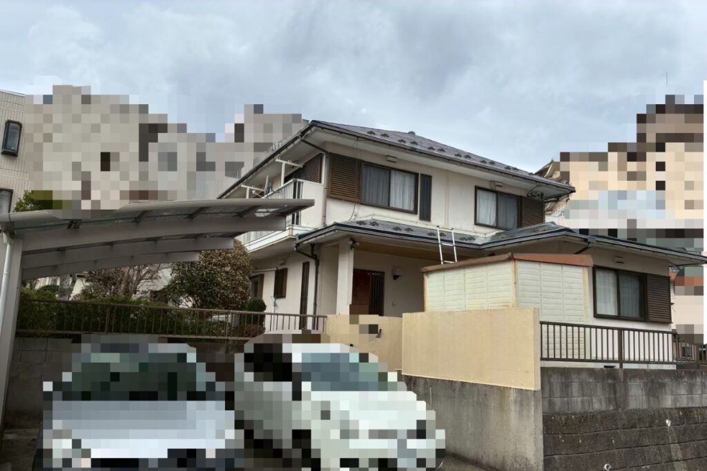 仙台市太白区で外壁塗装・屋根塗装・雨樋交換・防水工事を行う前の住宅外観